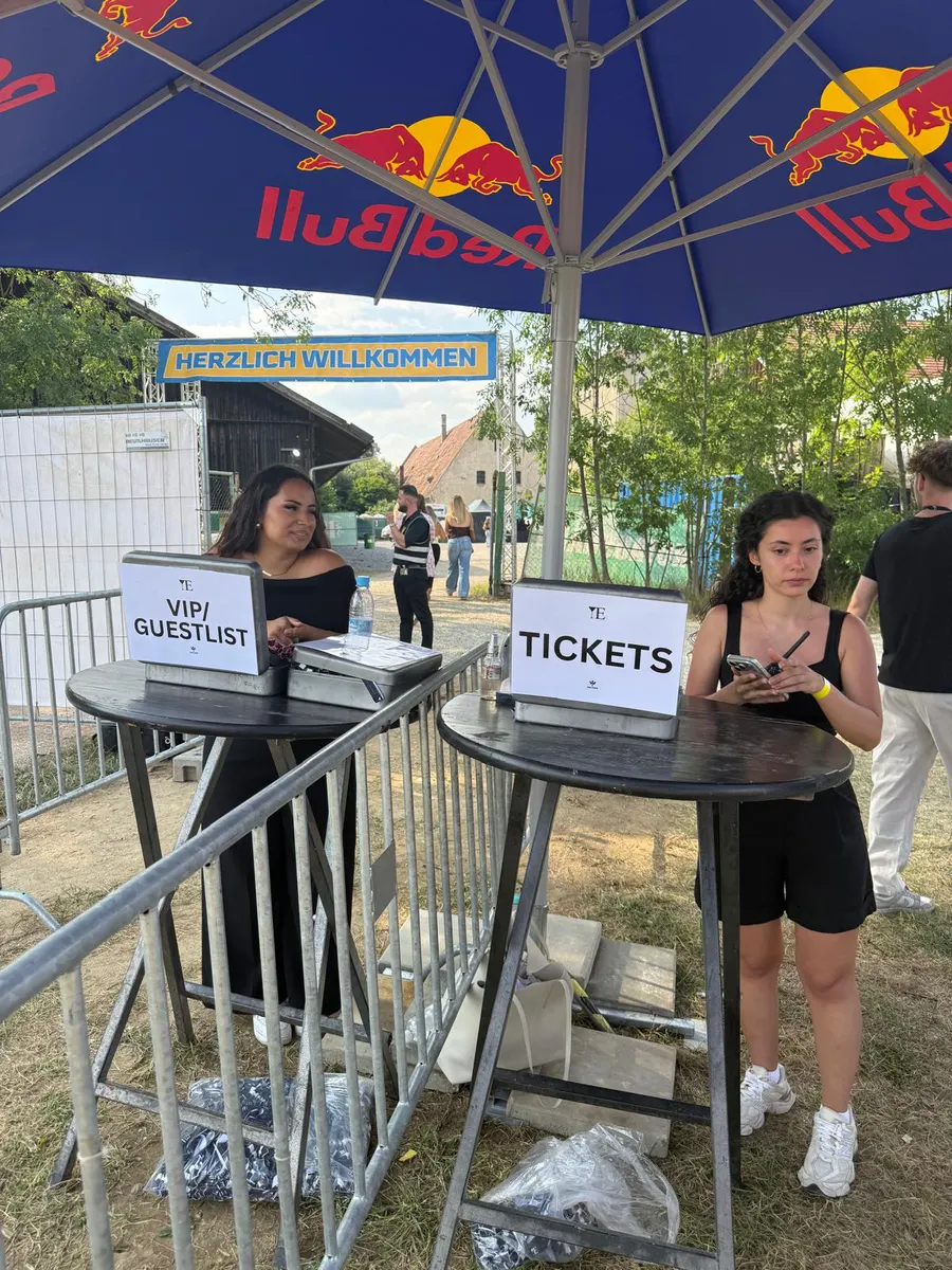 Event staff ticket checkpoint